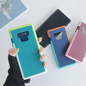 适用于三星note9菱形纹note10+抗震防摔手机壳note8男女款保护套