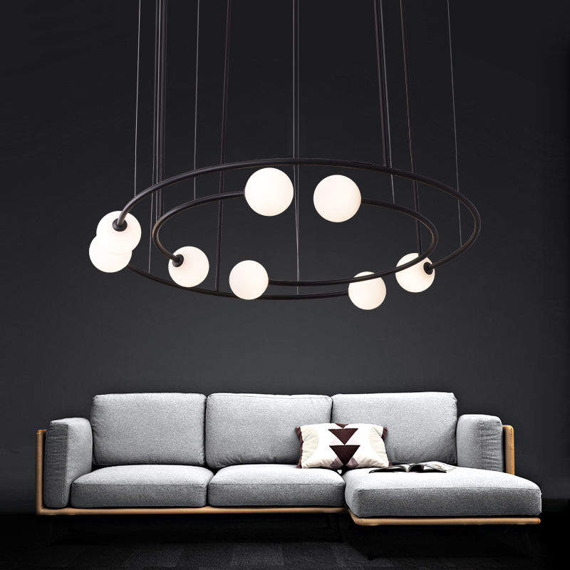 后现代风客厅别墅酒吧设计师吊灯