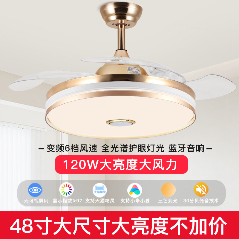 隐形风扇灯2025新款吊扇灯现代风扇吊灯客厅餐厅卧室吸顶电扇灯具