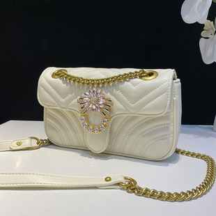 包包女式2025新款高端大气斜挎包女爆款超火包小众马蒙包水钻名牌