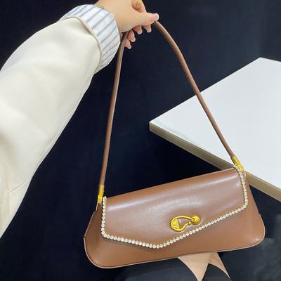 棕色腋下包女2025新款高级感