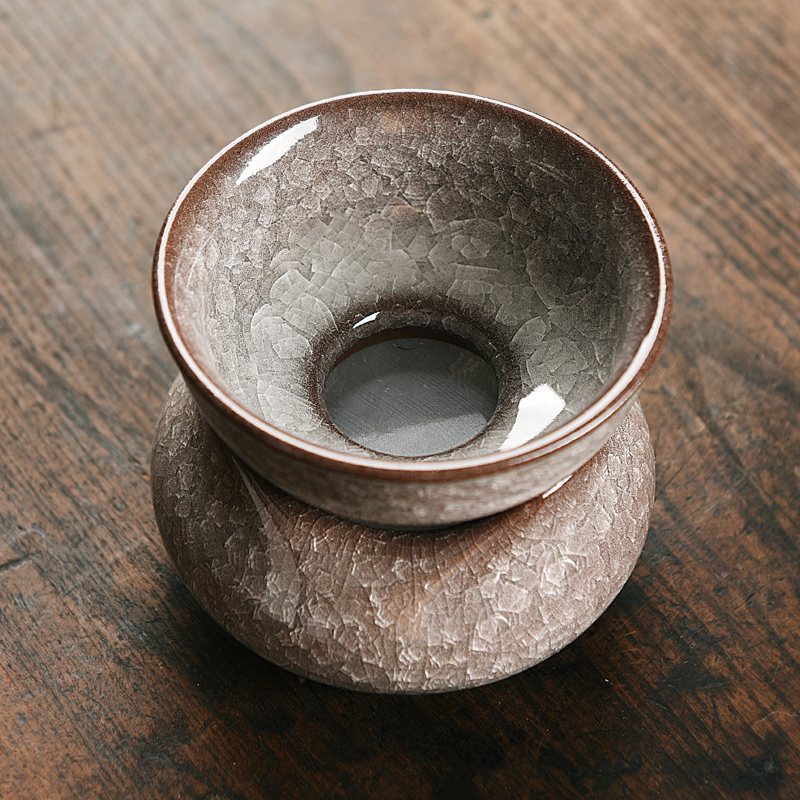 龙泉手工青瓷冰裂纹茶漏陶瓷创意茶叶过滤器功夫茶道配件泡茶神器