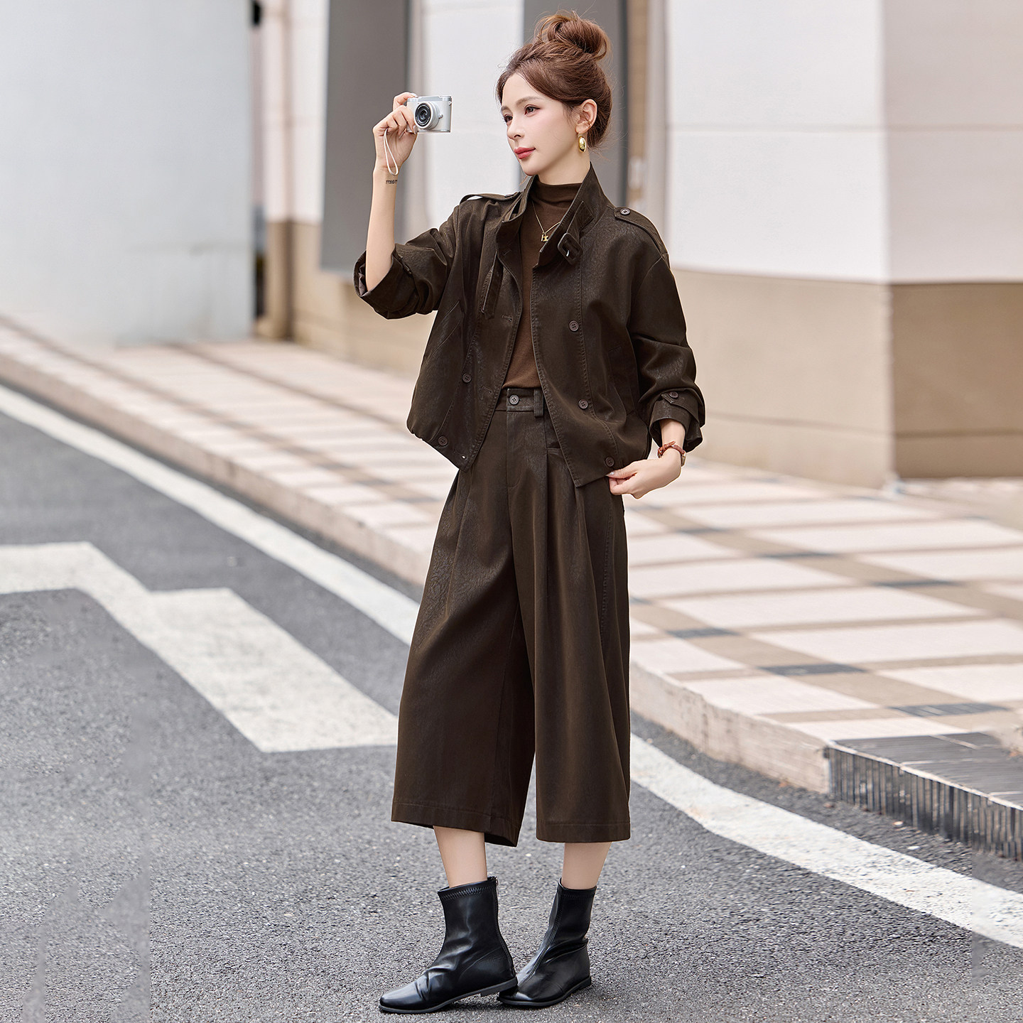 韩系高级感时尚套装女2026秋新款