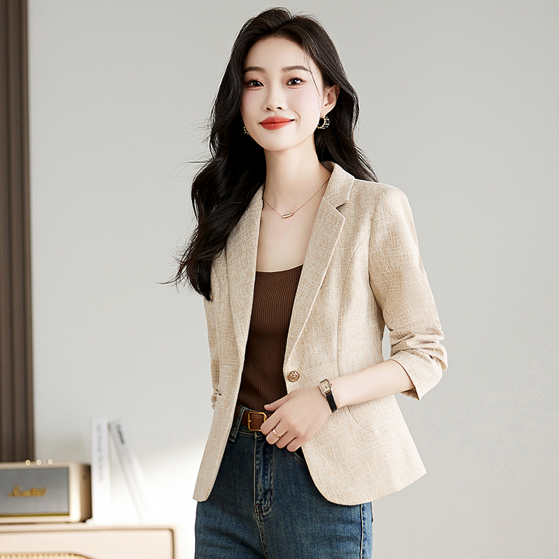小西装外套女短款小个子2025春秋新款气质百搭休闲高级感修身西服