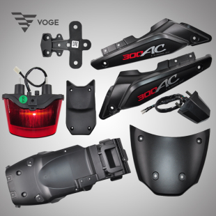 隆鑫VOGE无极机车LX300-6C LX300AC后挡泥板内板尾灯牌照灯支架