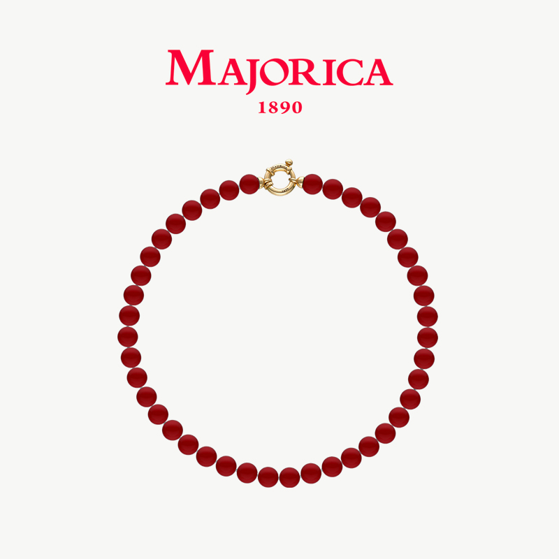 Majorica美娇丽佳手作珍珠项链女款高级感颈链送女友10mm手作珍珠