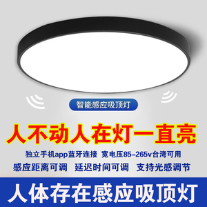人体存在雷达感应灯感应led吸顶灯人来即亮楼梯过道走廊灯智能灯