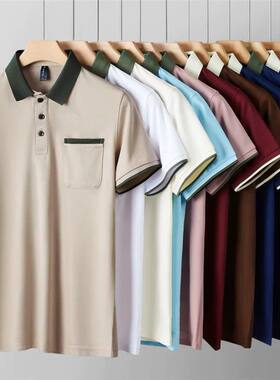 工作服t恤印字logo男女短袖有口袋polo衫厂服带笔兜工衣夏装