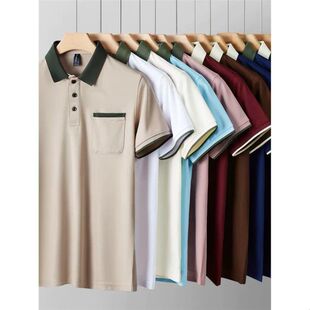 工作服t恤印字logo男女短袖有口袋polo衫厂服带笔兜工衣夏装