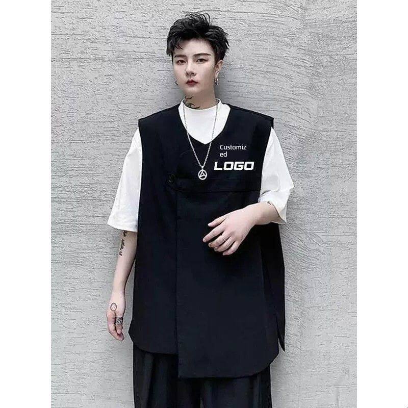 西装背心定制工作服婚礼摄影师理髲店工作服媒体工作服印刷标志美