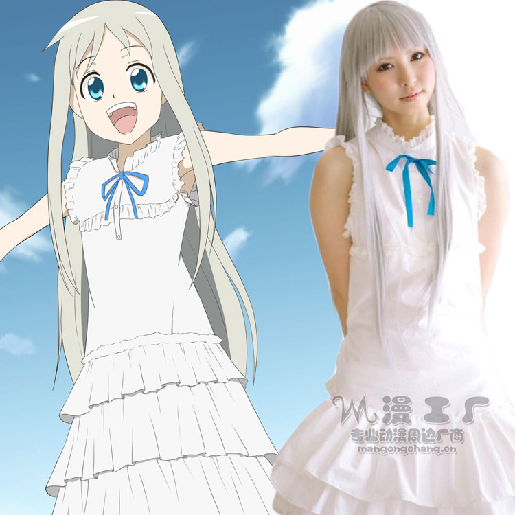 未闻花名面码COS 本间芽衣子那朵花衣服假发全套动漫cosplay女装在类目 模玩/动漫/周边/cos/桌游, Cosplay服饰/道具/服务, Cosplay女装中 - 来自Buy2taobao.com提供专业的淘宝代购服务