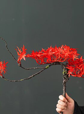 陶瓷迎客松新中式摆设博古架花瓶
