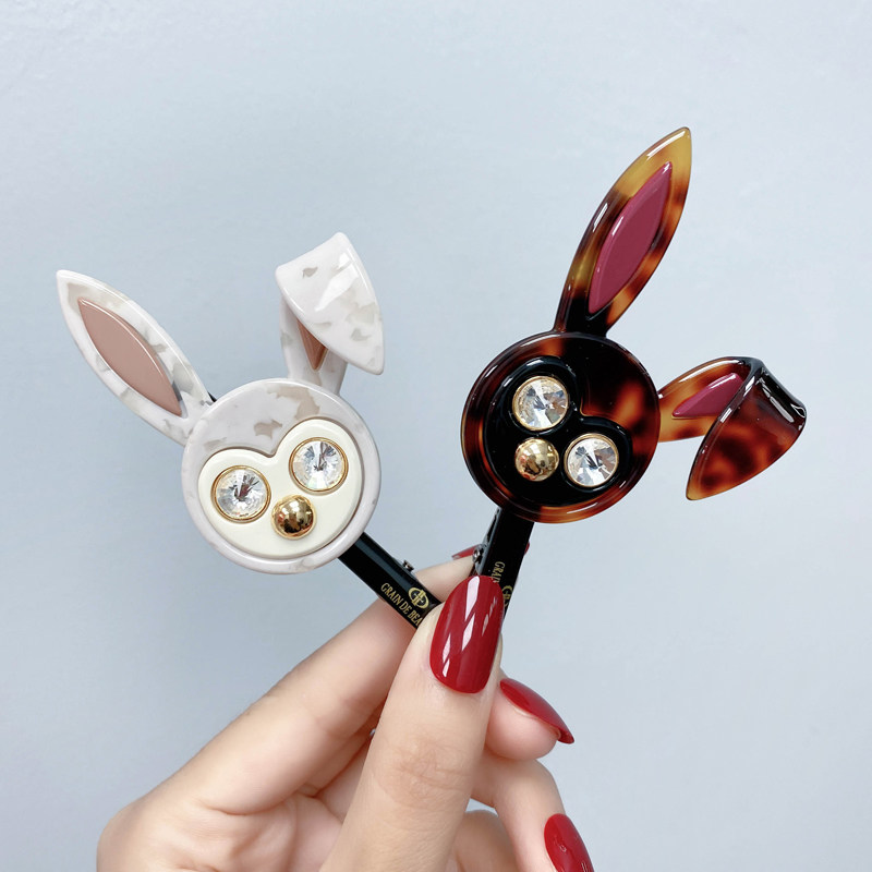 韩国进口grain de beaute可爱折耳兔子夹子头饰发夹女刘海夹侧边