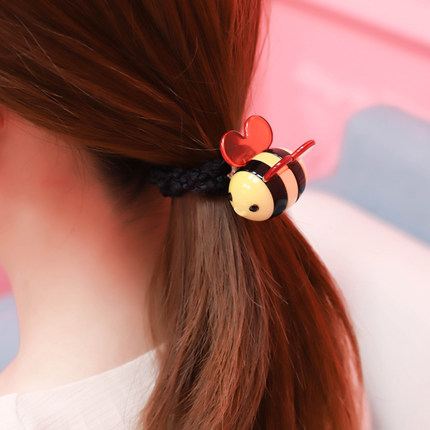 韩国进口GRAIN de BEAUTE发饰可爱动物黄色蜜蜂粗发圈发绳皮筋女