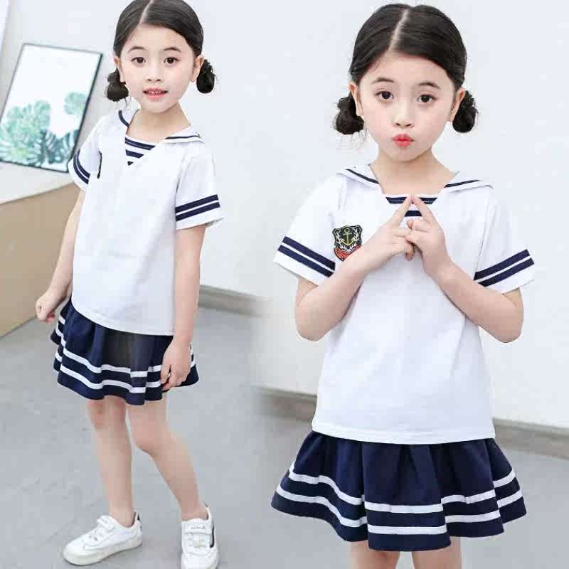 儿童校服班服夏季新款小学生毕业表演服装海军学院风幼儿园园服在类目 童装/婴儿装/亲子装, 校服/校服定制中 - 来自Buy2taobao.com提供专业的淘宝代购服务