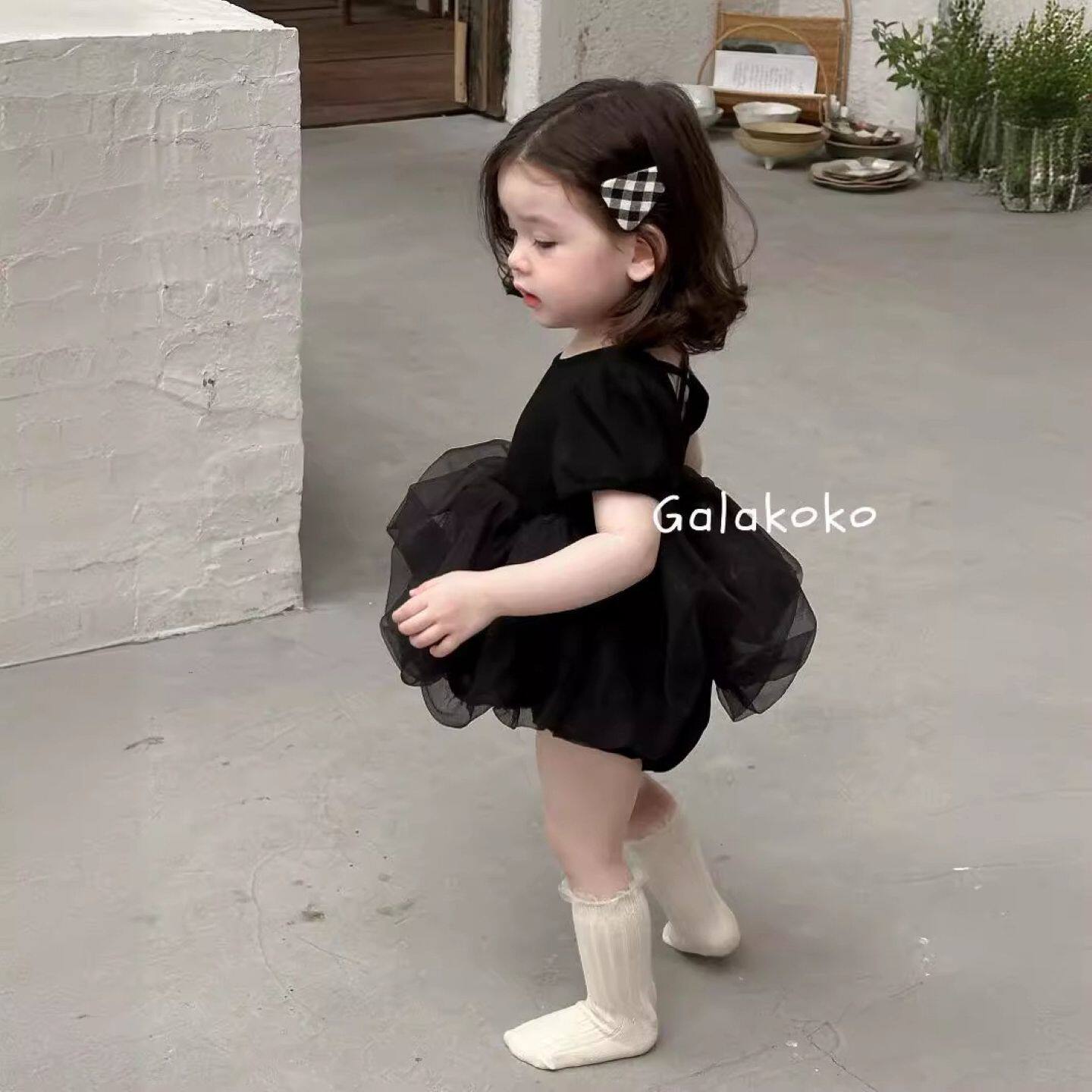 2026夏新女宝宝甜美周岁芭蕾舞裙生日写真纱纱裙爬服连体服哈衣