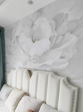 花卉图卧室贴画沙发背景墙温馨贴纸蔷薇花簇自粘防水客厅装饰壁纸