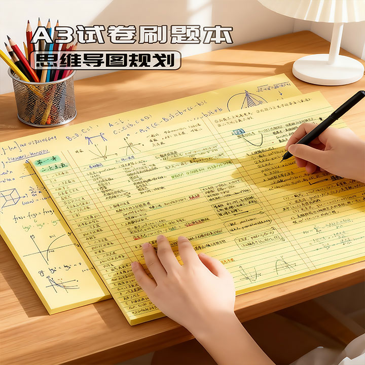A3拍纸本试卷型刷题本简约草稿本