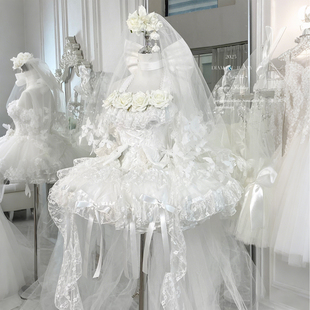 快团/慢团定金【初恋玫瑰】茶会花嫁纯白优雅成人礼服原创连衣裙