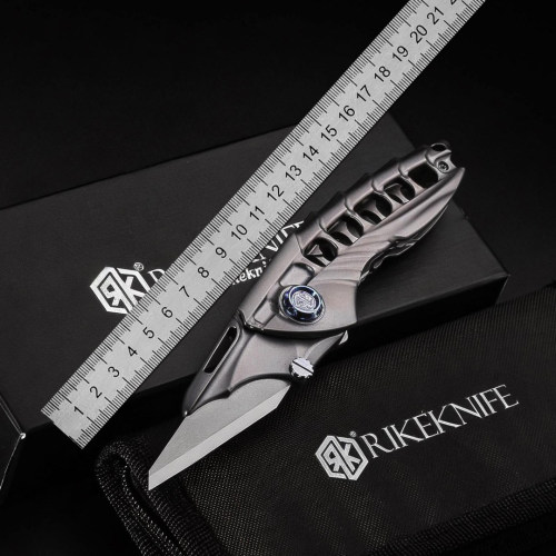 Rike瑞克Alien 1异形龙脊快开折叠美工刀钛合金M390粉末钢高端EDC