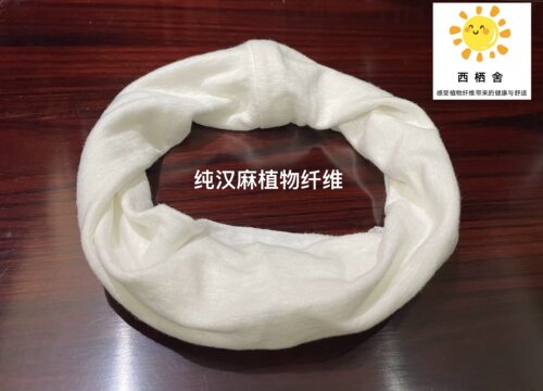 自制植物【100汉麻围脖】堆堆领子帽子围巾护颈透气防晒面罩