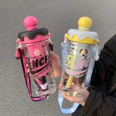 夏季可爱高颜值吸管杯女生大容量