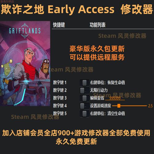 欺诈之地修改器steam正版辅助工具金钱修改不含游戏