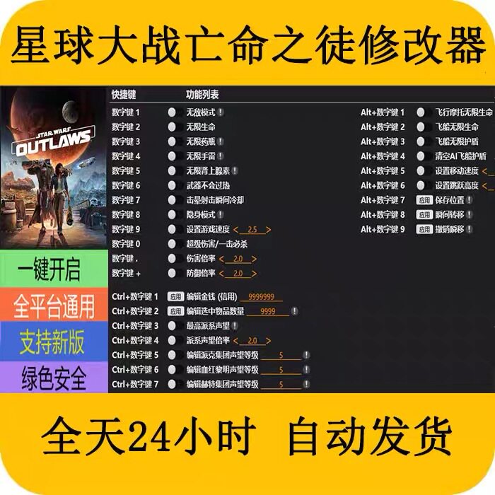 星球大战亡命之徒STEAM/EPIC正版游戏修改器电脑端PC不含游戏
