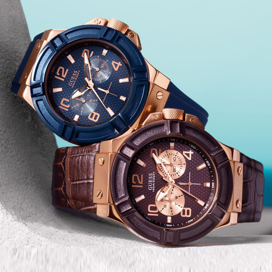 guess盖尔斯手表酷蓝运动休闲商务石英男表w0247g3 w0040g3