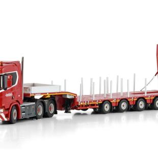 WSI 1:50 SCANIA R系6X4平板拖车模型 NOOTEBOOM RED LINE5983001