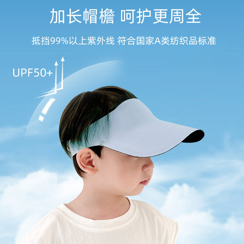 运动空顶帽户外遮脸太阳帽男童图片