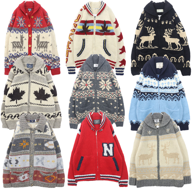 古着毛衣vintage北欧印第安外套