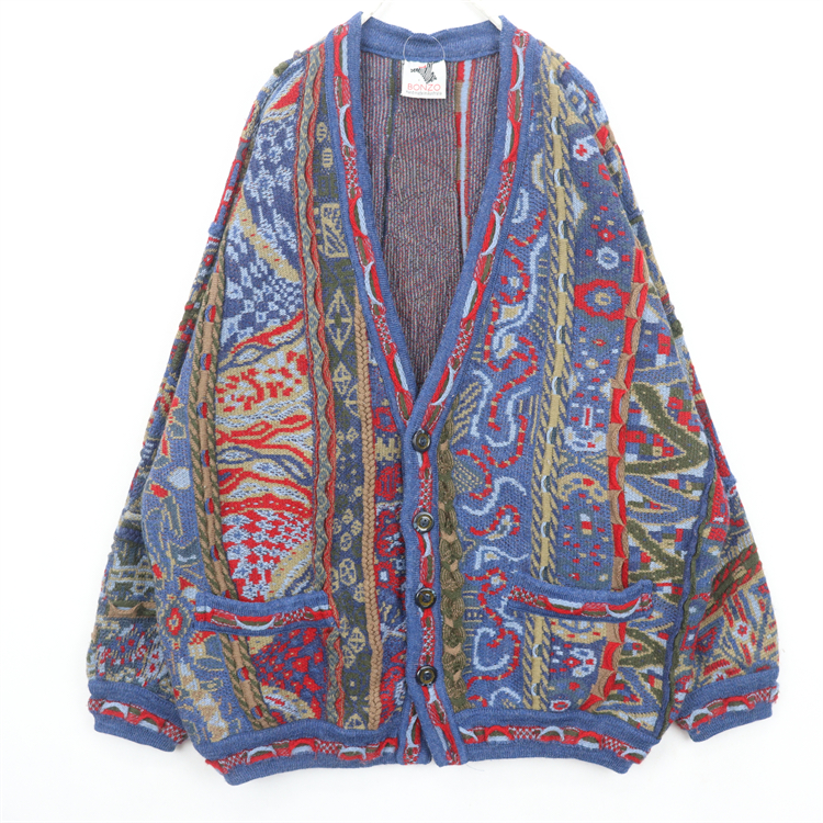 古着vintage嘻哈波普苦瓜纹毛衣