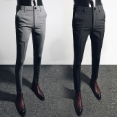 男 垂感西装 新款 秋季 子韩版 男士 休闲小脚裤 潮流百搭9分裤 长裤 修身