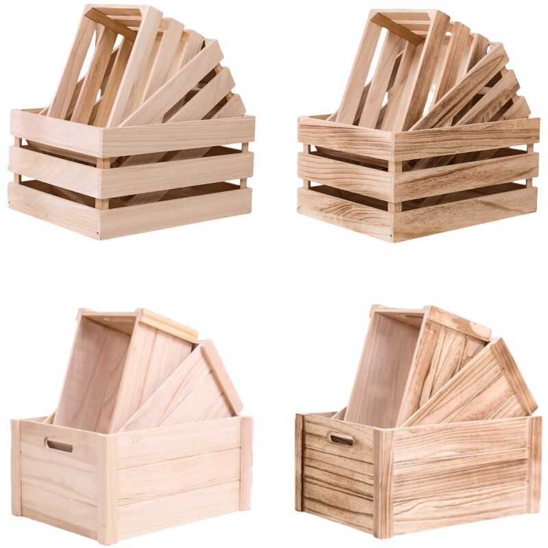 实木木框箱收纳储物木条箱子超市陈列道具木箱装饰长方形木筐定制