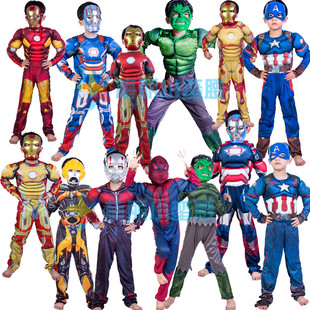 万圣节儿童表演服装 变形金刚擎天柱大黄蜂钢铁侠美国队长超人衣服