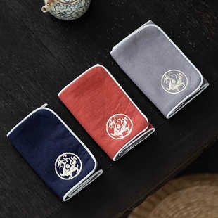 双面茶巾高档茶布茶垫吸水茶具毛巾杯垫茶几茶桌布抹布垫茶台配件