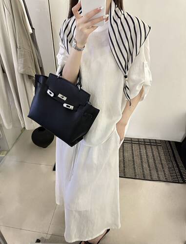 欧货麻料套装2026夏季新款时尚短袖上衣+半身裙休闲极简三件套女