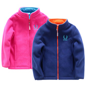 儿童摇粒绒外套男童女童中大童秋冬加绒保暖宝宝爸妈亲子抓绒上衣