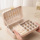 Высококачественная золотая шкатулка для драгоценностей с замком, крупнотоннажное ожерелье, серьги, сережки, изысканная шкатулка для хранения ювелирных изделий ручной работы 2025 mini 2