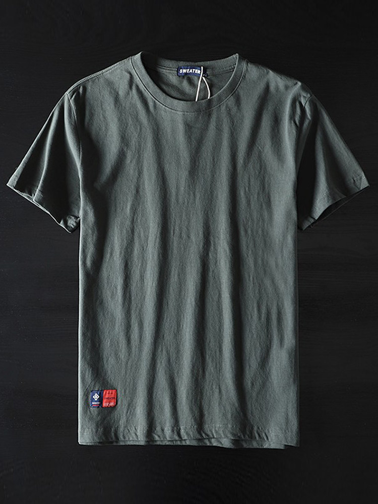 Foreign trade export to domestic sales T-shirts for men's short-sleeved pure cotton new men's summer sweat shirt tops men's round neck shirt