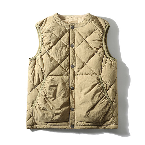 日系复古机能秋冬款叠穿羽绒马甲