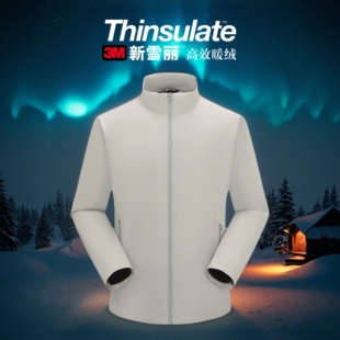 3m新雪丽内胆棉服男轻量化防寒服立领棉袄冲锋衣外贸轻薄棉衣外套