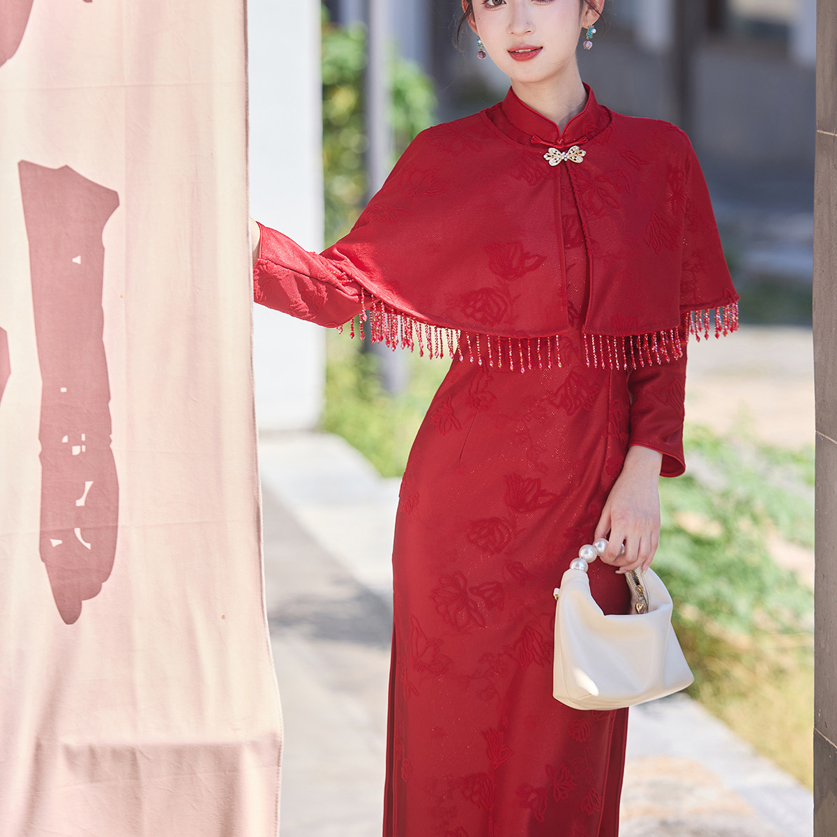 新中式国风改良版旗袍女敬酒礼服