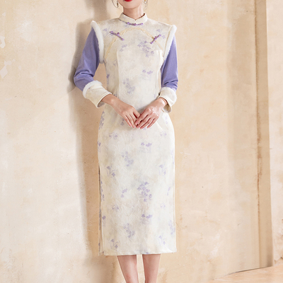 2025新中式国风修身改良旗袍加绒