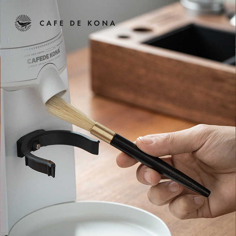 CAFEDEKONA紫光檀实木毛刷磨豆机清洁刷猪鬃毛刷咖啡机粉渣笔刷