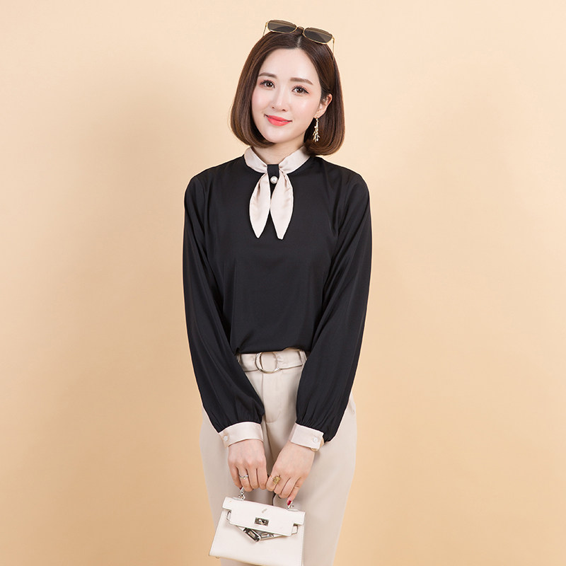雪纺韩版长袖百搭风时尚打底衫
