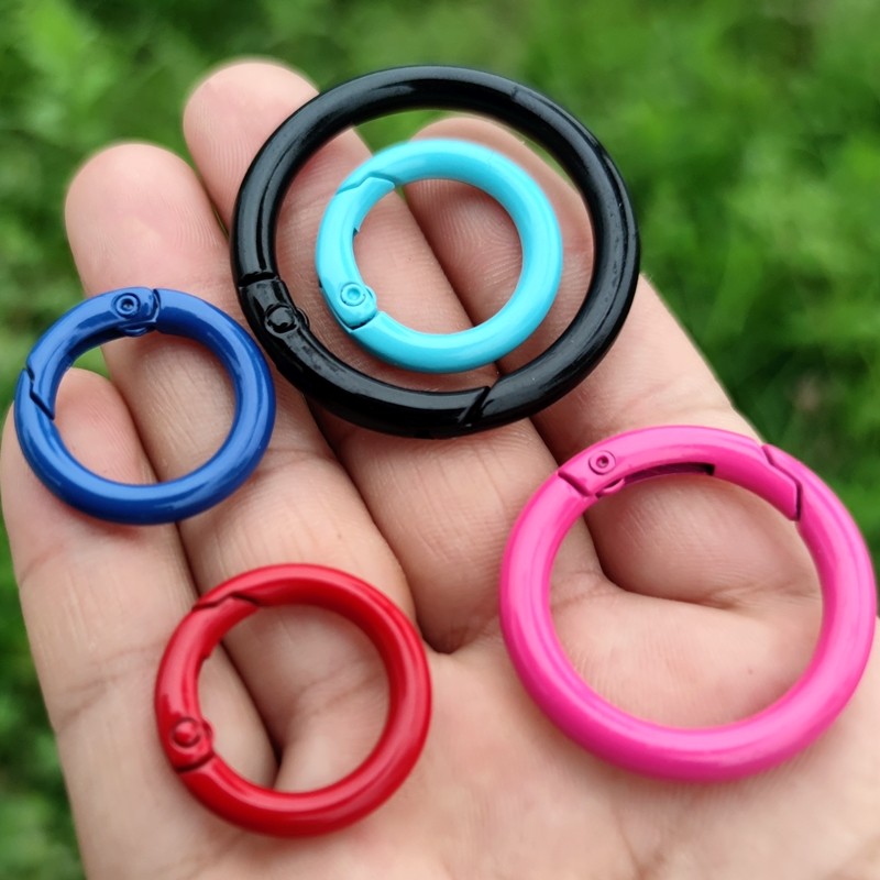 弹簧圆圈扣链条节钩扣圈金属环钥匙包包圆形小号配件彩色开口环扣,户外/登山/野营/旅行用品,挂扣,淘宝优惠券,粉丝福利购,淘宝优惠卷