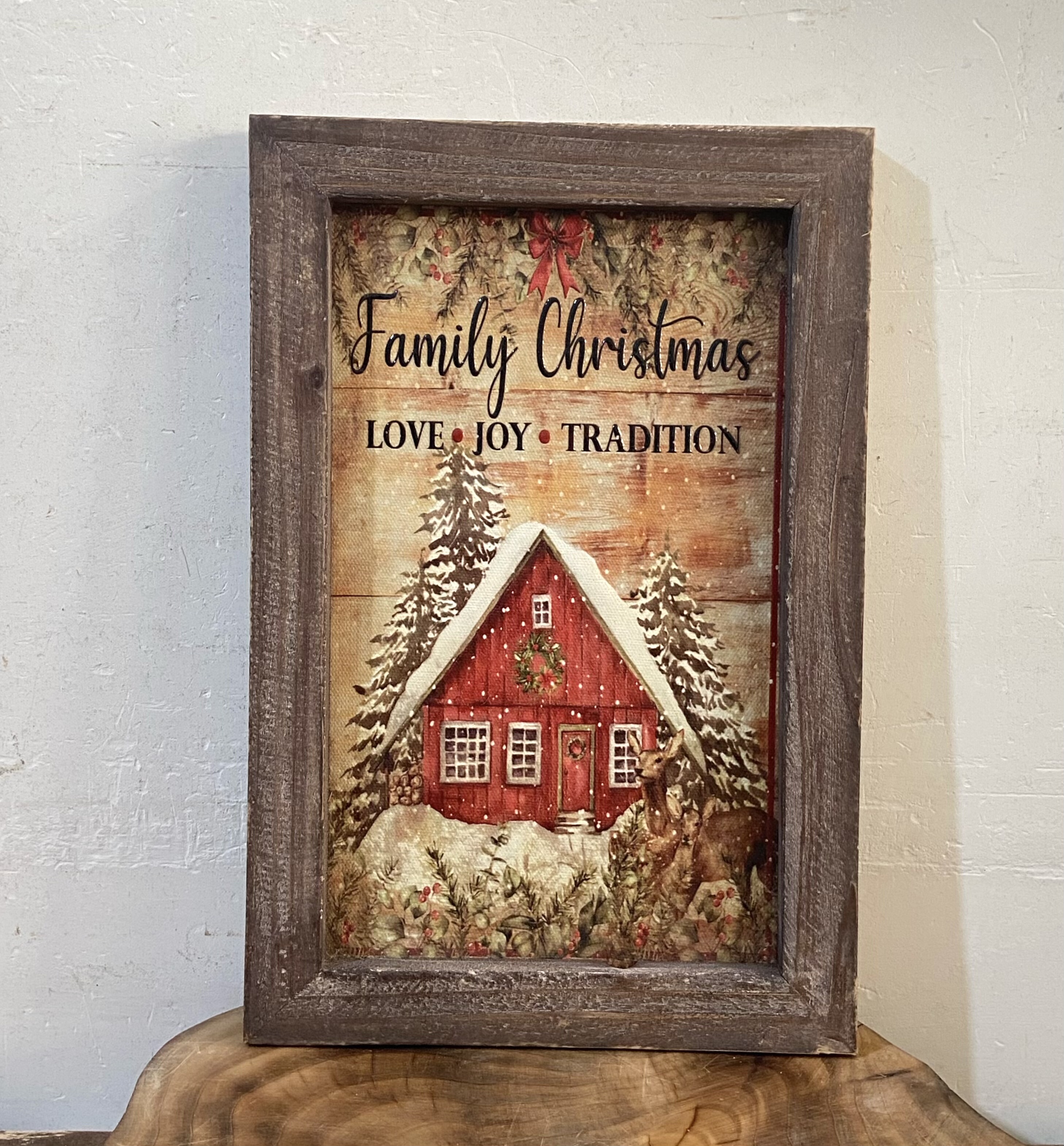 孤品外贸vintage圣诞装饰画家居摆件店铺软装