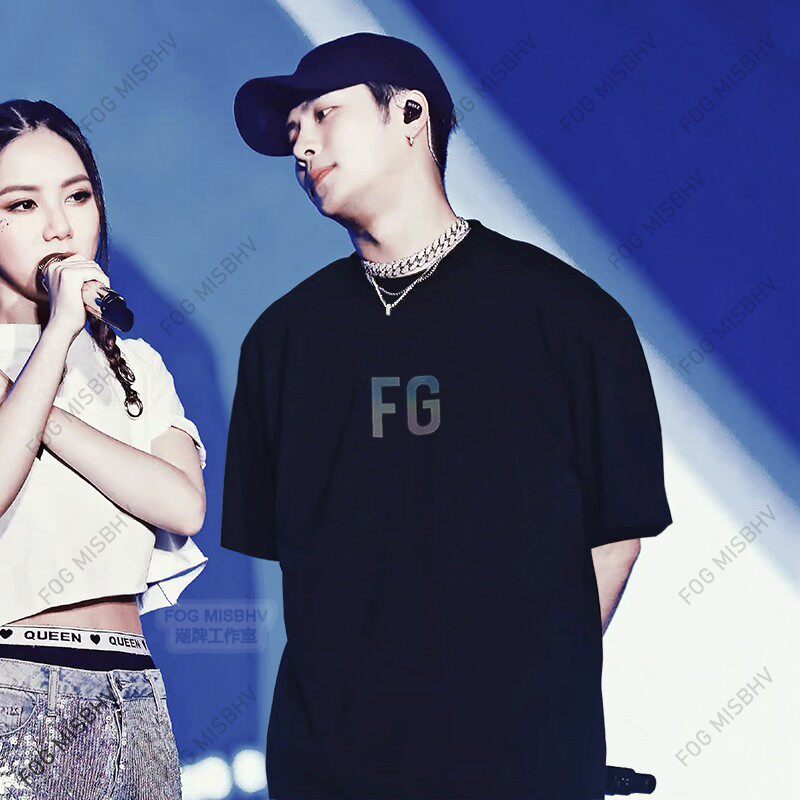 王嘉尔FEAR OF GOD FOG潮牌ESSENTIALS复线FG富贵男女宽松短袖T恤